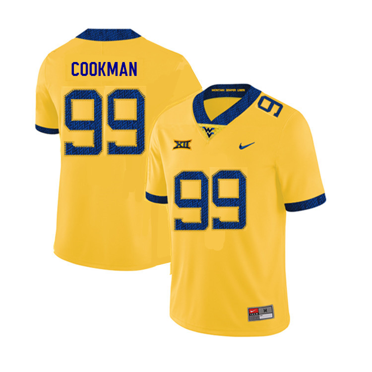2019 Men #99 Sam Cookman West Virginia Mountaineers College Football Jerseys Sale-Yellow